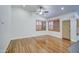 Living room featuring hardwood floors and ceiling fan at 4710 E Torrey Pines Ln, Chandler, AZ 85249