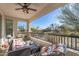 Covered patio with comfortable seating and desert views at 5100 E Rancho Paloma Pkwy # 1014, Cave Creek, AZ 85331