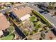 Aerial view showing house, landscaping, and neighborhood at 5352 N Gila Trail Dr, Eloy, AZ 85131