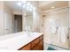 Bathroom with shower, vanity, and mirror at 5352 N Gila Trail Dr, Eloy, AZ 85131