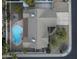 Aerial view showcasing home and pool area at 6102 E Nisbet Rd, Scottsdale, AZ 85254