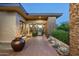 Elegant entryway with stone accents and a modern design at 9374 E Andora Hills Dr, Scottsdale, AZ 85262