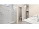 Main bathroom with double sinks, shower, and toilet at 109 S Collier Ln, Casa Grande, AZ 85122