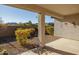 Covered patio with mountain views and desert landscaping at 20487 W Minnezona Ave, Buckeye, AZ 85396