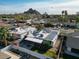 Aerial view showing house, yard, and solar panels at 5444 E Virginia Ave, Phoenix, AZ 85008