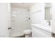 Updated bathroom with white vanity, shower, and a new toilet at 625 E Judi Dr, Casa Grande, AZ 85122
