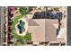 Aerial view of house with pool and landscaped yard at 11224 N 152Nd Ln, Surprise, AZ 85379