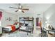 Shared ' bedroom featuring bunk beds, a single bed, a desk, and playful decor at 11451 E Broadway Rd, Mesa, AZ 85208