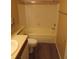 Clean bathroom with a bathtub, toilet and sink at 1340 N Recker Rd # 243, Mesa, AZ 85205