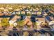 Aerial view highlighting the home's curb appeal at 13627 N 150Th Ave, Surprise, AZ 85379