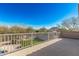 Spacious deck with mountain views and a metal railing at 28225 N 65Th Ln, Phoenix, AZ 85083