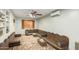 Spacious living room with unique seating and ceiling fan at 2825 N 33Rd Pl, Phoenix, AZ 85008