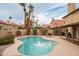 Private backyard with pool, spa, and grilling area at 3247 E Silverwood Dr, Phoenix, AZ 85048