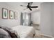 Guest bedroom with a ceiling fan and window seat at 3247 E Silverwood Dr, Phoenix, AZ 85048