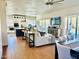Open concept living area with hardwood floors and access to backyard at 17234 N 28Th St, Phoenix, AZ 85032