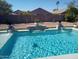Inviting sparkling pool with water features and a spacious backyard at 17234 N 28Th St, Phoenix, AZ 85032