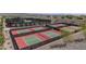 Aerial view of multiple well-maintained pickleball courts at 18231 E Coronado Cave Ct, Rio Verde, AZ 85263