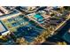 Aerial view showing tennis courts and pool area at 2121 S Pennington Rd # 12, Mesa, AZ 85202