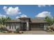 Modern Prairie-style home with a two-car garage and desert landscaping at 21435 W Meadowbrook Ave, Buckeye, AZ 85396