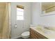 Clean bathroom with single vanity and shower/tub at 2941 N 19Th Ave # 93, Phoenix, AZ 85015