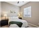 Cozy bedroom with double bed, two nightstands, and window blinds at 3045 E Bloomfield Pkwy, Gilbert, AZ 85296