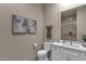 Modern bathroom with white vanity, quartz countertop, and walk-in shower at 10031 N Palisades Blvd, Fountain Hills, AZ 85268