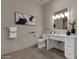 Modern bathroom with floating vanity and large mirror at 10031 N Palisades Blvd, Fountain Hills, AZ 85268