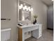 Elegant bathroom with floating vanity and large mirror at 10031 N Palisades Blvd, Fountain Hills, AZ 85268