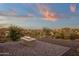 Fire pit with beautiful sunset views at 10031 N Palisades Blvd, Fountain Hills, AZ 85268