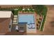 Aerial view of a luxurious pool and patio at 10031 N Palisades Blvd, Fountain Hills, AZ 85268