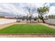 Spacious backyard featuring a well-maintained lawn and secure fencing at 1018 S Butte Ave, Tempe, AZ 85281