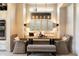 Bright kitchen nook with a window and chandelier at 11060 E Mark Ln, Scottsdale, AZ 85262