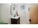 Modern powder room with floating vanity and sleek fixtures at 12824 E Jenan Dr, Scottsdale, AZ 85259