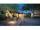 Attractive entryway with walkway, fountain, and landscape lighting at 12824 E Jenan Dr, Scottsdale, AZ 85259