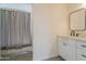 Clean bathroom with shower/tub combo and modern vanity at 19241 N 4Th Pl, Phoenix, AZ 85024