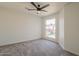 Bright bedroom with large window and ceiling fan at 19241 N 4Th Pl, Phoenix, AZ 85024