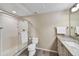 Clean bathroom with granite vanity and walk-in shower at 20660 N 40Th St # 2159, Phoenix, AZ 85050