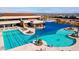 Resort-style pool with lap lanes and a large shade sail at 21295 N 262Nd Dr, Buckeye, AZ 85396