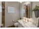 Modern bathroom with floating vanity and a walk-in shower at 21987 E Stacey Rd, Queen Creek, AZ 85142