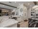 Stylish kitchen with marble countertops, large island and high-end appliances at 21987 E Stacey Rd, Queen Creek, AZ 85142