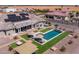 Inviting pool area with patio furniture and pergola at 21987 E Stacey Rd, Queen Creek, AZ 85142