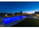 Stunning pool and spa with gazebo at twilight at 21987 E Stacey Rd, Queen Creek, AZ 85142