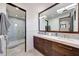 Double vanity bathroom with walk-in shower at 24258 N 91St St, Scottsdale, AZ 85255