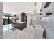 Luxurious bathroom with marble floors and a soaking tub at 24258 N 91St St, Scottsdale, AZ 85255