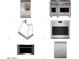 Professional grade stainless steel appliances include refrigerator, range oven, hood, and dishwasher at 24642 N 123Rd Pl # 114, Scottsdale, AZ 85255