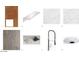 Selection of interior finishes including wood cabinets, quartz countertop and flooring at 24642 N 123Rd Pl # 114, Scottsdale, AZ 85255