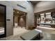 Clean locker room with a steam room and modern design at 24642 N 123Rd Pl, Scottsdale, AZ 85255