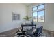 Bright office with modern desk, art, and natural light from large window at 24642 N 123Rd Pl, Scottsdale, AZ 85255