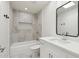 Clean bathroom with tub, vanity, and updated fixtures at 26034 S Glenburn Dr, Sun Lakes, AZ 85248