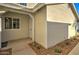 Home entryway with door and window, landscaping at 3134 E Mckellips Rd # 168, Mesa, AZ 85213